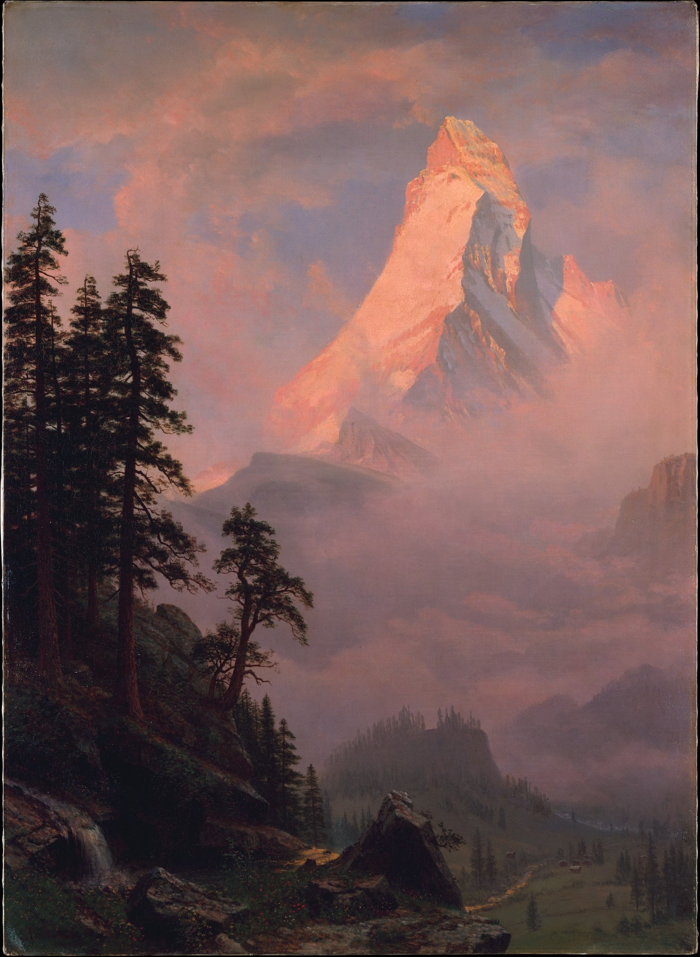 絵画 sunrise Sunrise on the Matterhorn – Lyrea