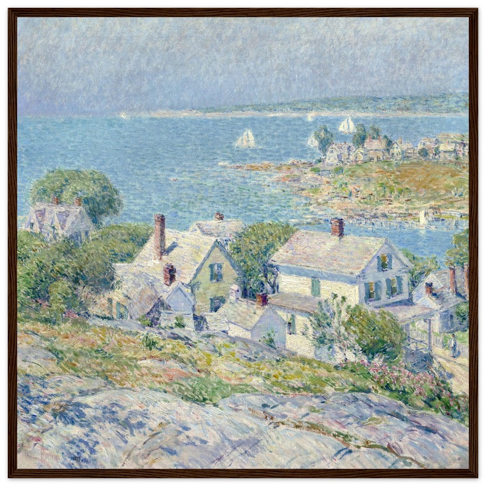 New England Headlands by Childe Hassam | Wooden Framed Poster - Lyrea