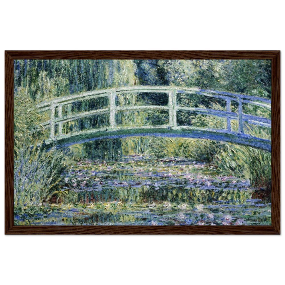 Claude Monet's "Water Lilies and Japanese Bridge" Wooden Framed Poster - Lyrea