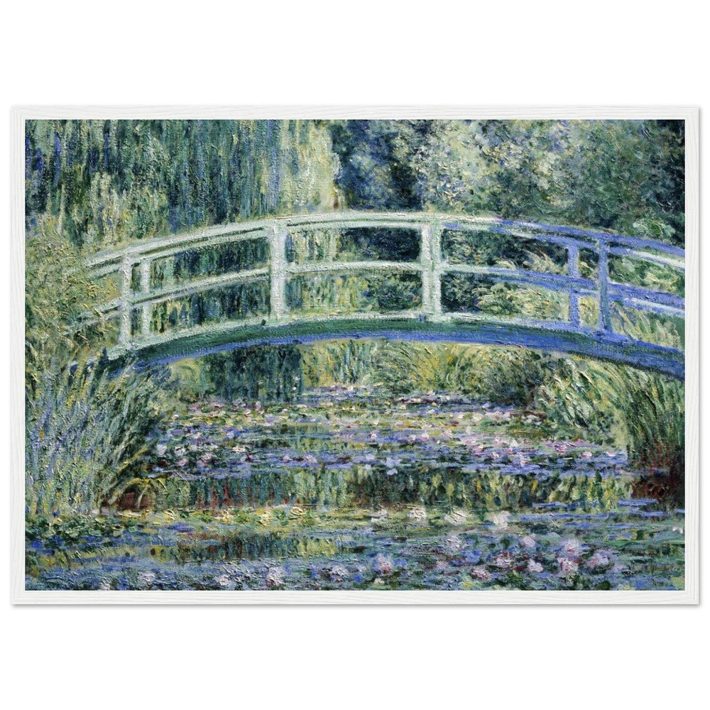 Claude Monet's "Water Lilies and Japanese Bridge" Wooden Framed Poster - Lyrea