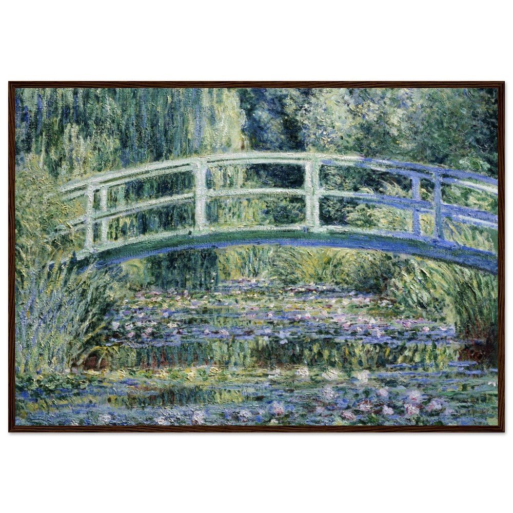 Claude Monet's "Water Lilies and Japanese Bridge" Wooden Framed Poster - Lyrea