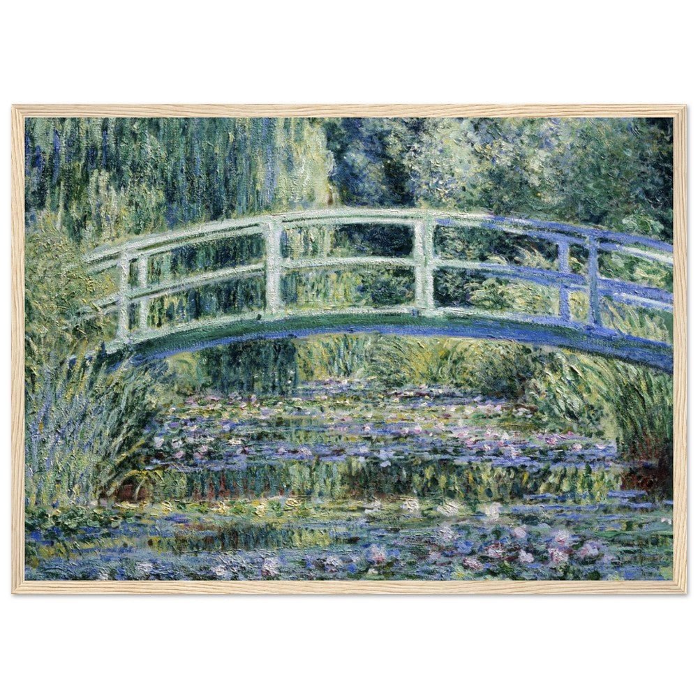 Claude Monet's "Water Lilies and Japanese Bridge" Wooden Framed Poster - Lyrea