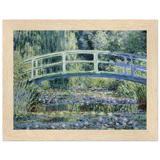 Claude Monet's "Water Lilies and Japanese Bridge" Wooden Framed Poster - Lyrea