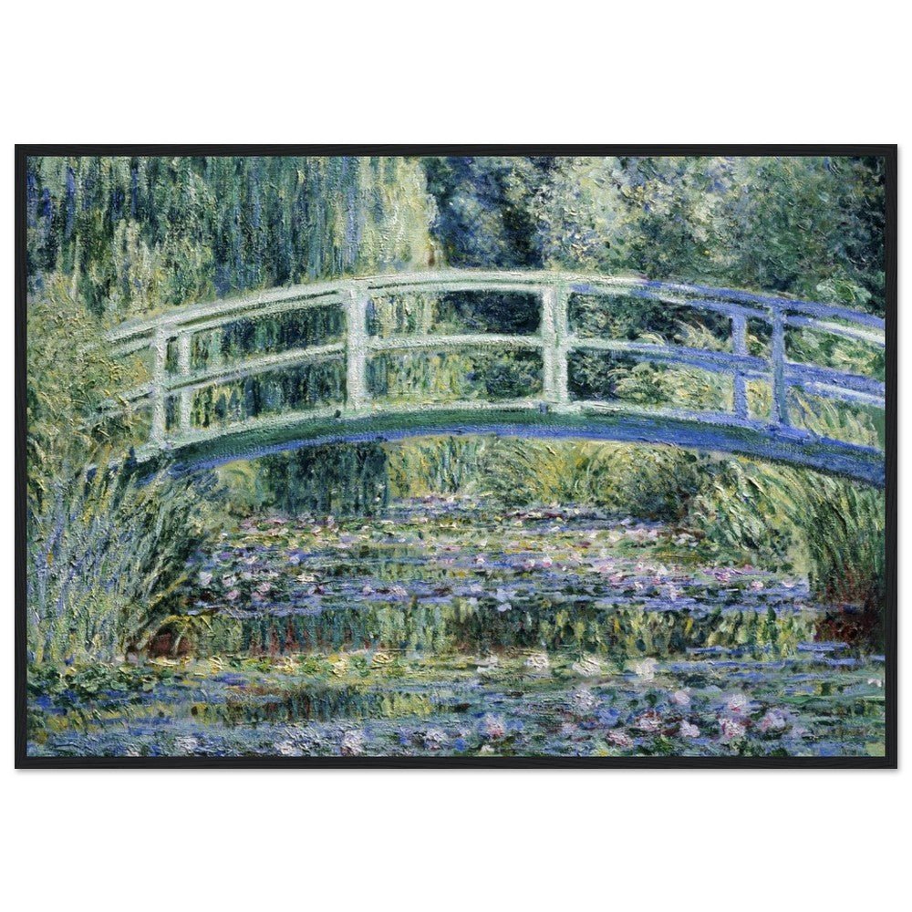 Claude Monet's "Water Lilies and Japanese Bridge" Wooden Framed Poster - Lyrea