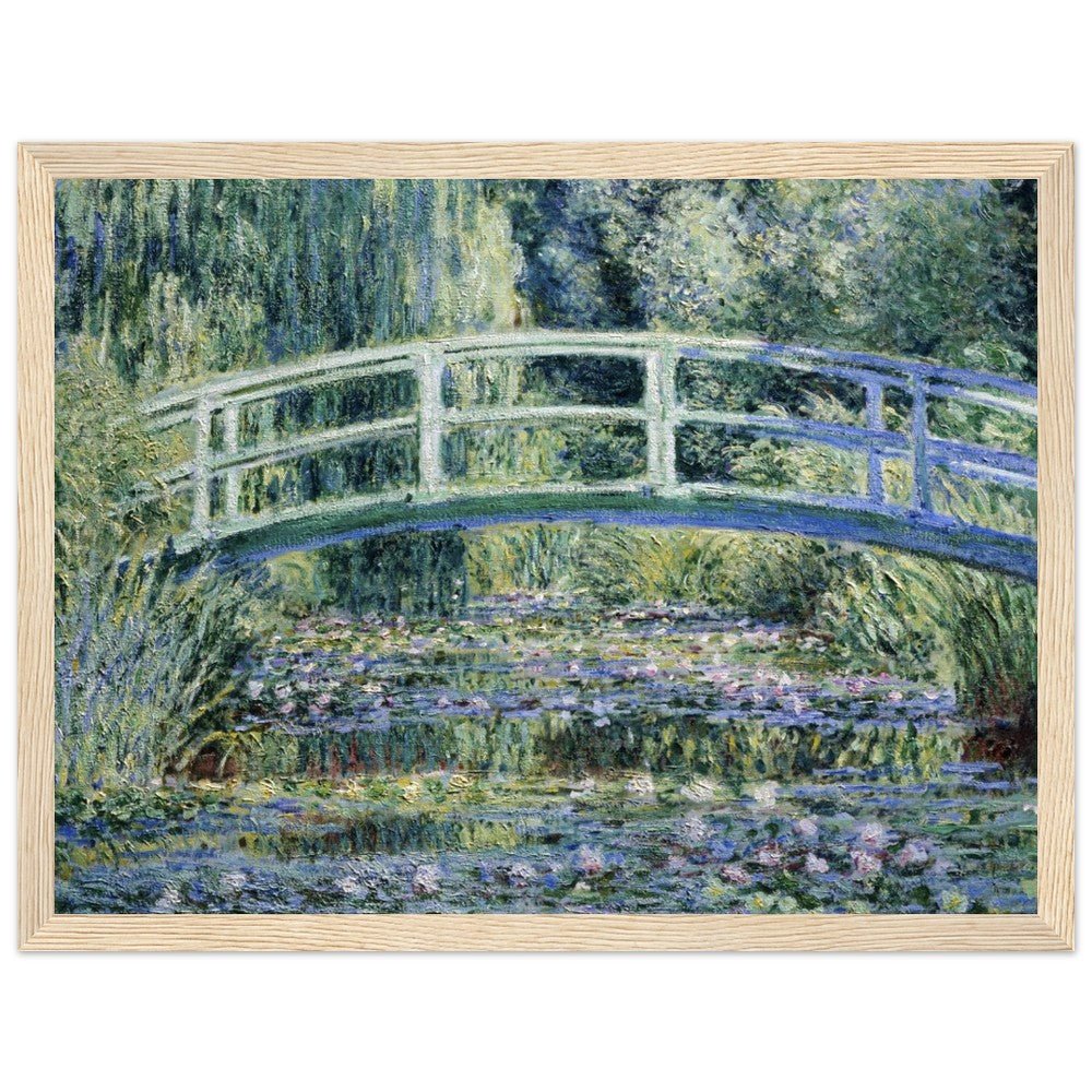 Claude Monet's "Water Lilies and Japanese Bridge" Wooden Framed Poster - Lyrea