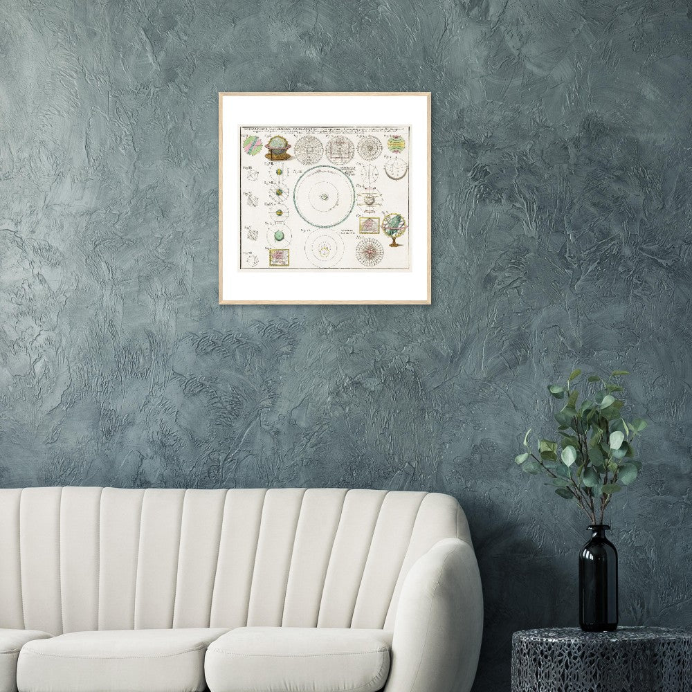 Geographiae Mathematicae - Classic Semi-Glossy Paper Wooden Framed Poster - My Store