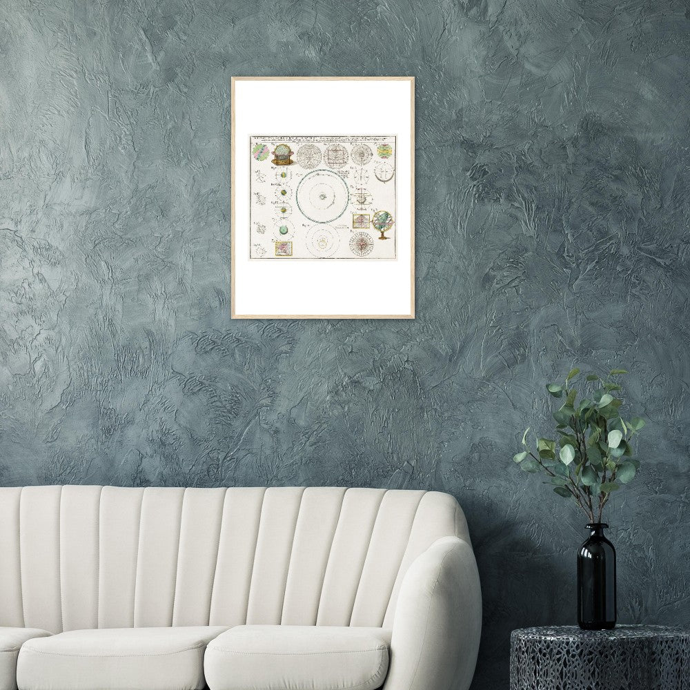 Geographiae Mathematicae - Classic Semi-Glossy Paper Wooden Framed Poster - My Store
