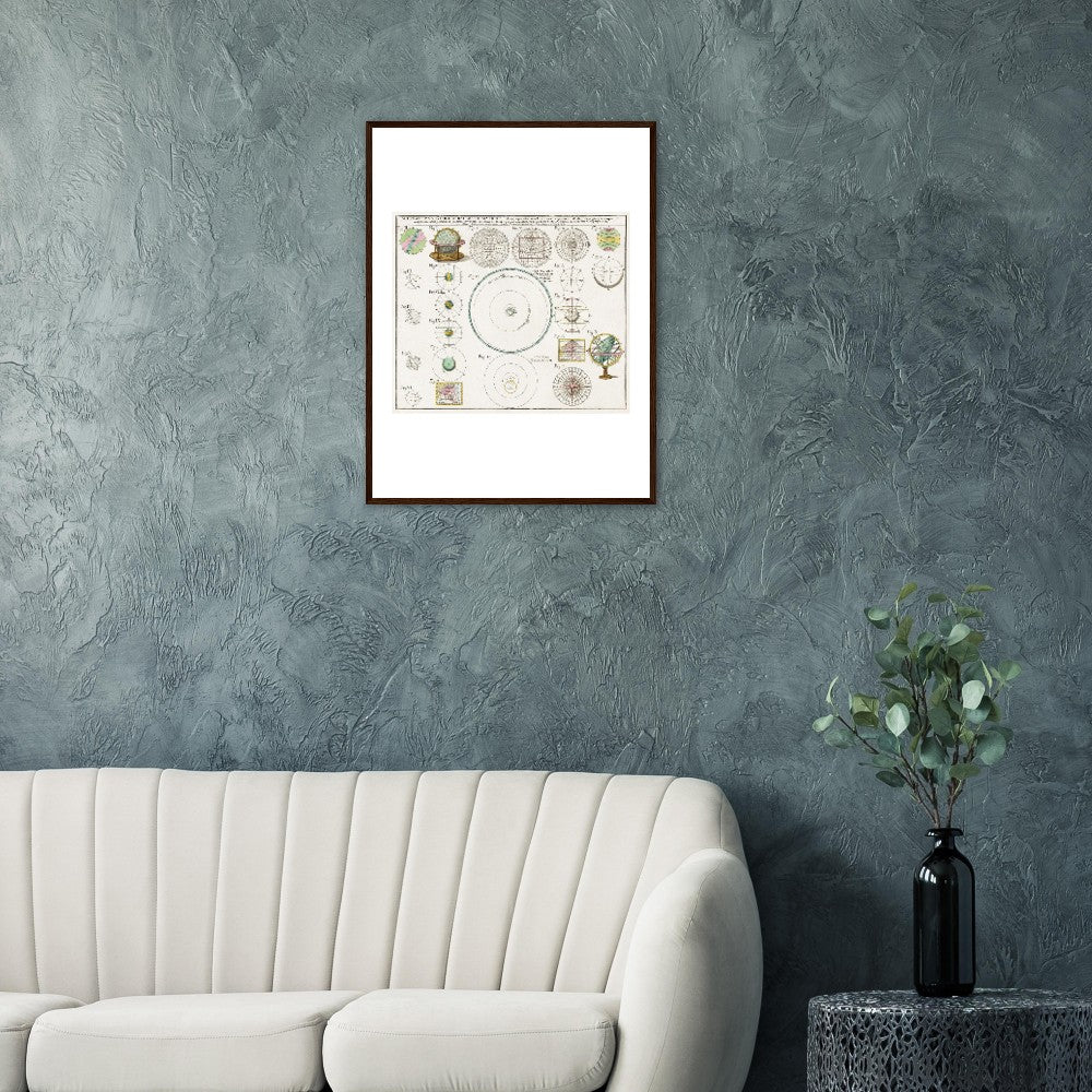 Geographiae Mathematicae - Classic Semi-Glossy Paper Wooden Framed Poster - My Store