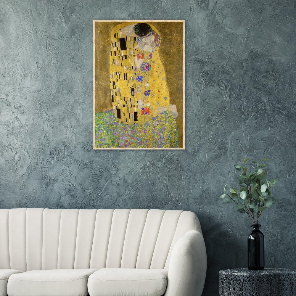 Gustav Klimt "The Kiss" Wooden Framed Poster - Lyrea