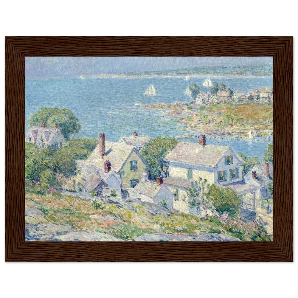 New England Headlands by Childe Hassam | Wooden Framed Poster - Lyrea