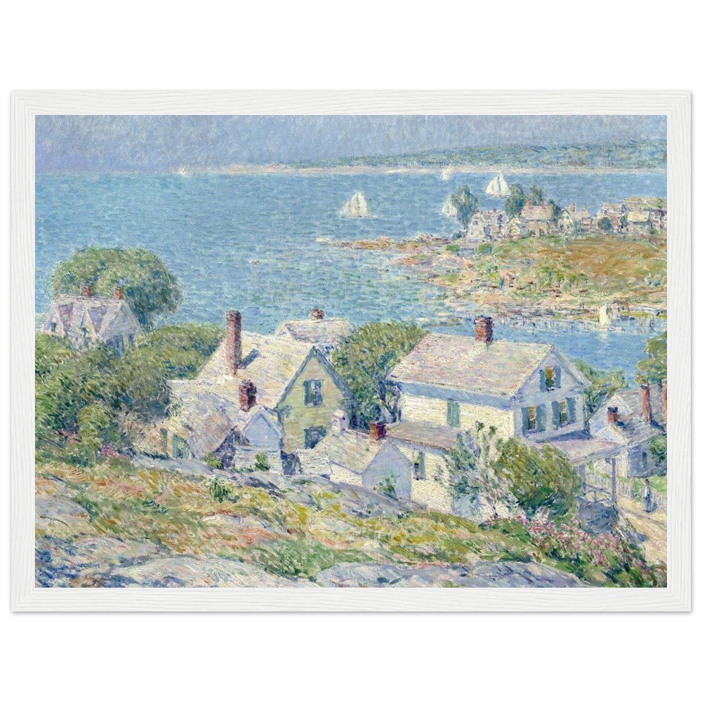 New England Headlands by Childe Hassam | Wooden Framed Poster - Lyrea