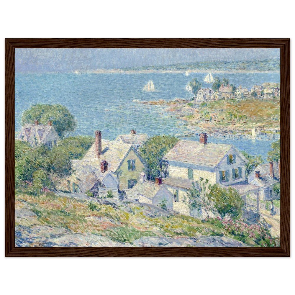 New England Headlands by Childe Hassam | Wooden Framed Poster - Lyrea