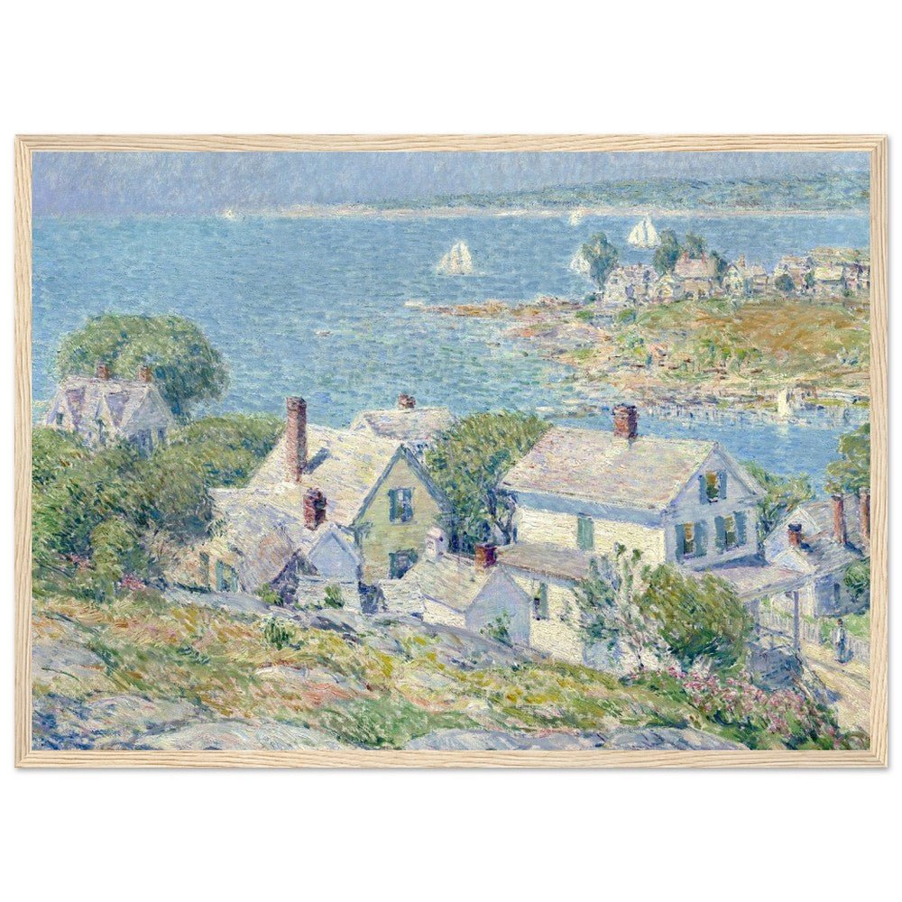 New England Headlands by Childe Hassam | Wooden Framed Poster - Lyrea