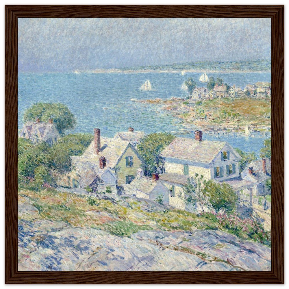 New England Headlands by Childe Hassam | Wooden Framed Poster - Lyrea