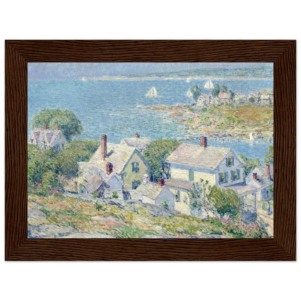 New England Headlands by Childe Hassam | Wooden Framed Poster - Lyrea