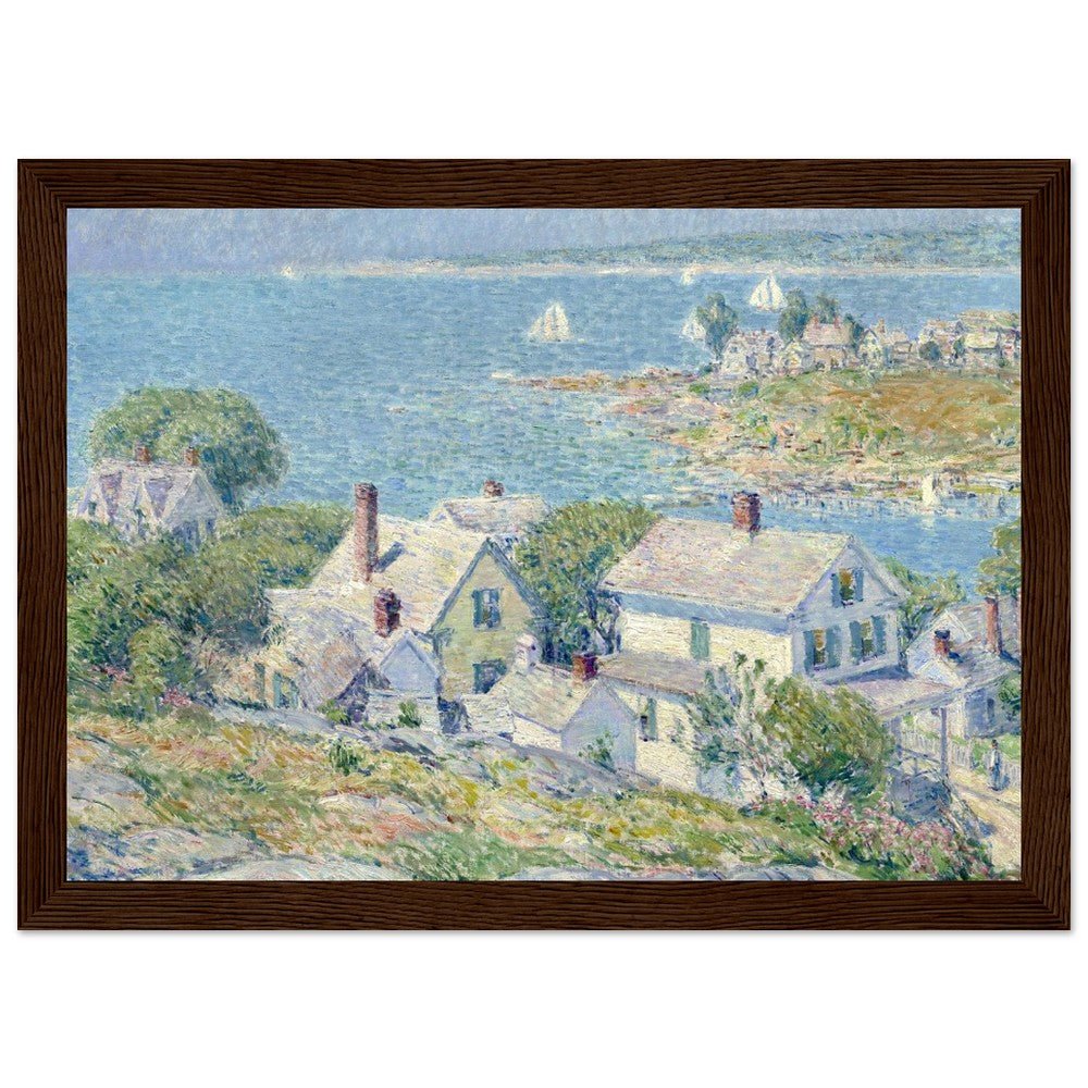 New England Headlands by Childe Hassam | Wooden Framed Poster - Lyrea