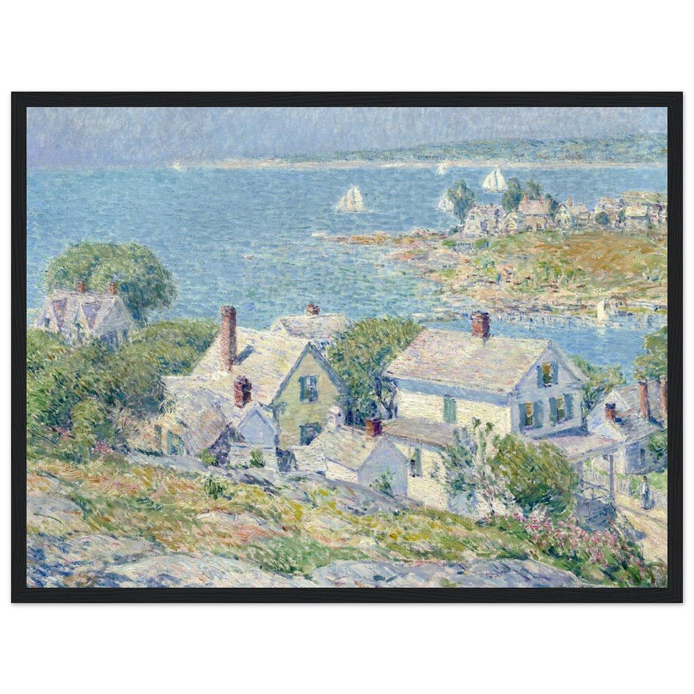 New England Headlands by Childe Hassam | Wooden Framed Poster - Lyrea