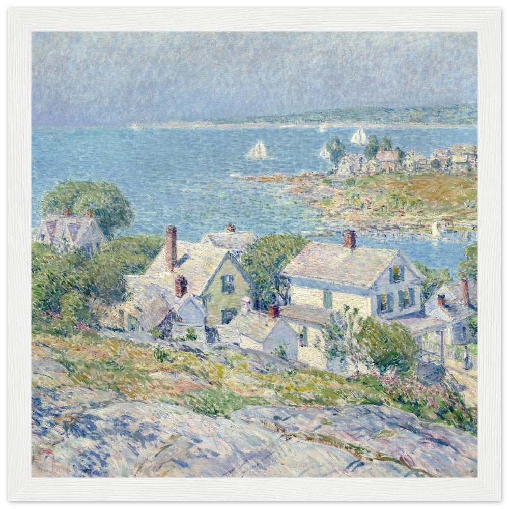 New England Headlands by Childe Hassam | Wooden Framed Poster - Lyrea