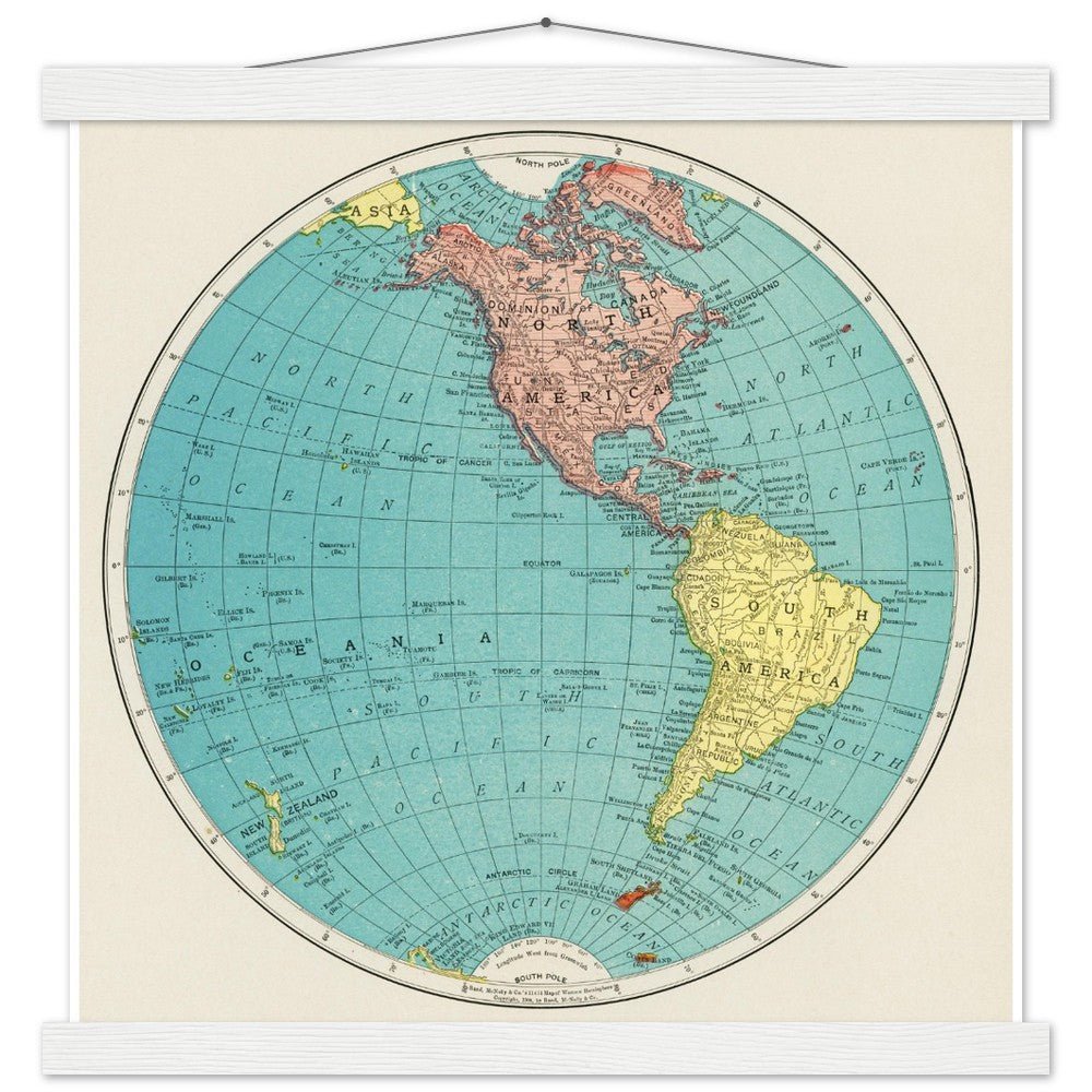 Western Hemisphere - Classic Semi - Glossy Paper Poster with Hanger - Lyrea