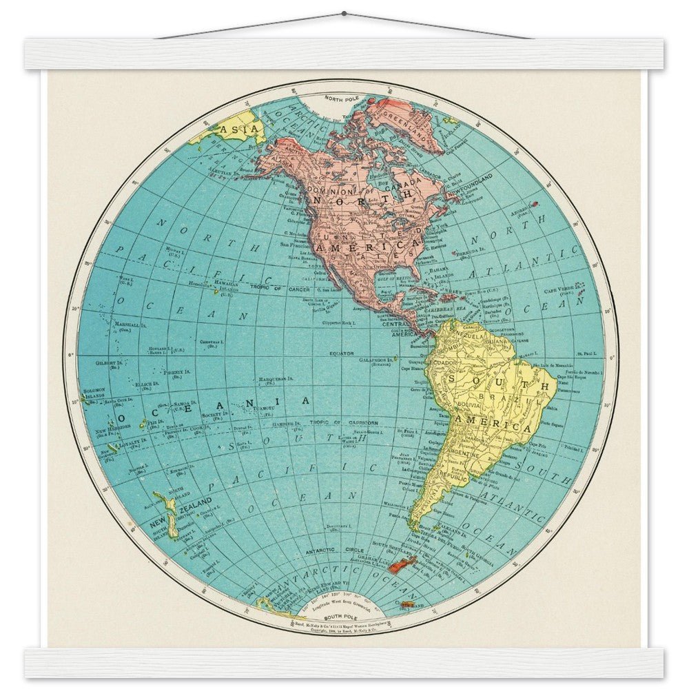 Western Hemisphere - Classic Semi - Glossy Paper Poster with Hanger - Lyrea