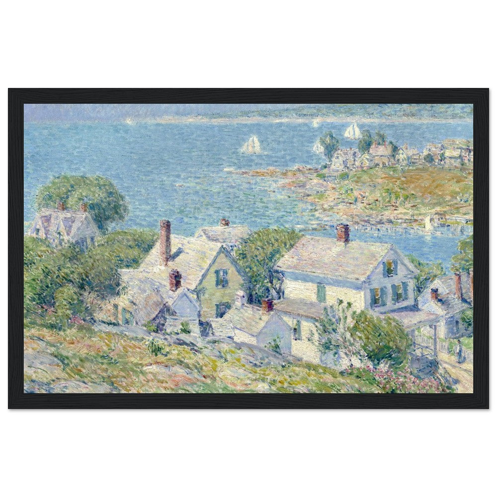 New England Headlands by Childe Hassam | Wooden Framed Poster - Lyrea