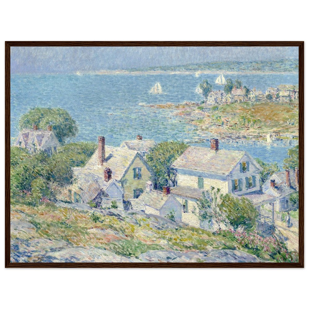 New England Headlands by Childe Hassam | Wooden Framed Poster - Lyrea