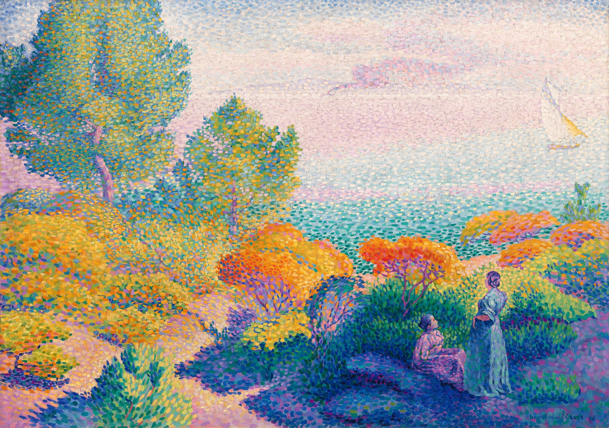 Two Women by the Shore by Henri-Edmond Cross, 1896 — fine art print