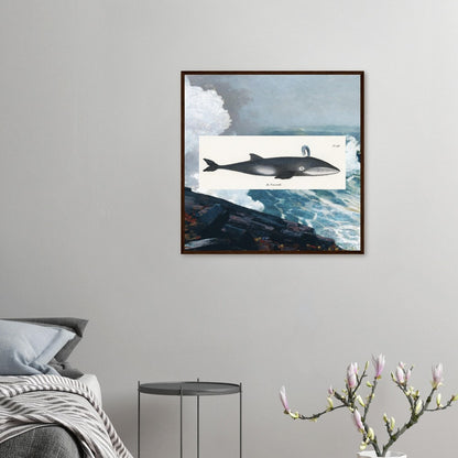 Whale (1824) & Northeaster (1895) Classic Semi - Glossy Paper Wooden Framed Poster - Lyrea