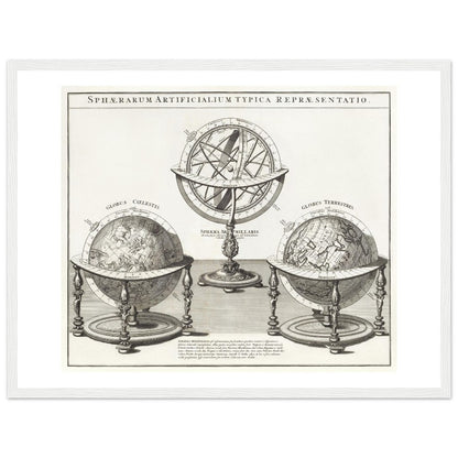 Sphaerarum artificialium typica repraesentatio - Wooden Framed Poster - Lyrea