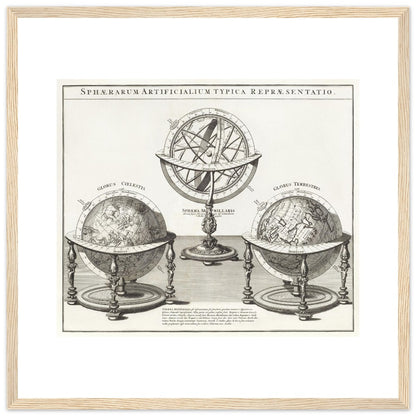 Sphaerarum artificialium typica repraesentatio - Wooden Framed Poster - Lyrea