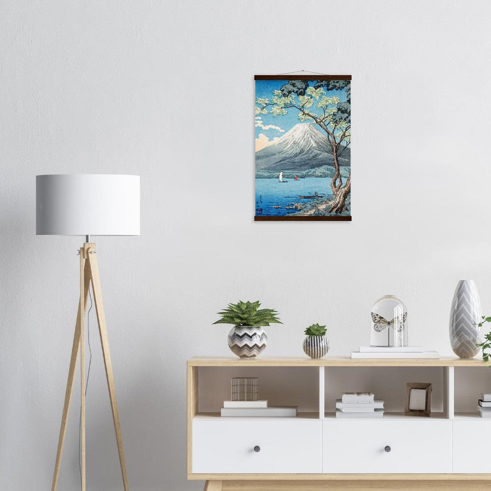 Mount Fuji from Lake Yamanaka by Hiroaki Takahashi Poster with Hanger - Lyrea