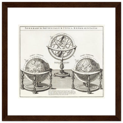 Sphaerarum artificialium typica repraesentatio - Wooden Framed Poster - Lyrea
