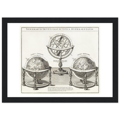 Sphaerarum artificialium typica repraesentatio - Wooden Framed Poster - Lyrea