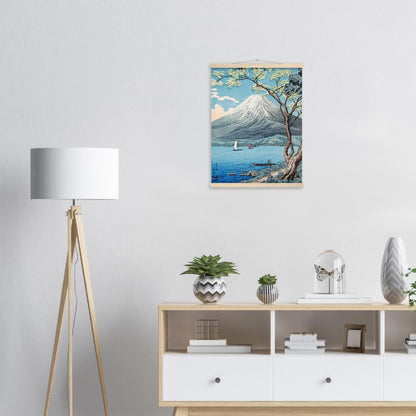 Mount Fuji from Lake Yamanaka by Hiroaki Takahashi Poster with Hanger - Lyrea