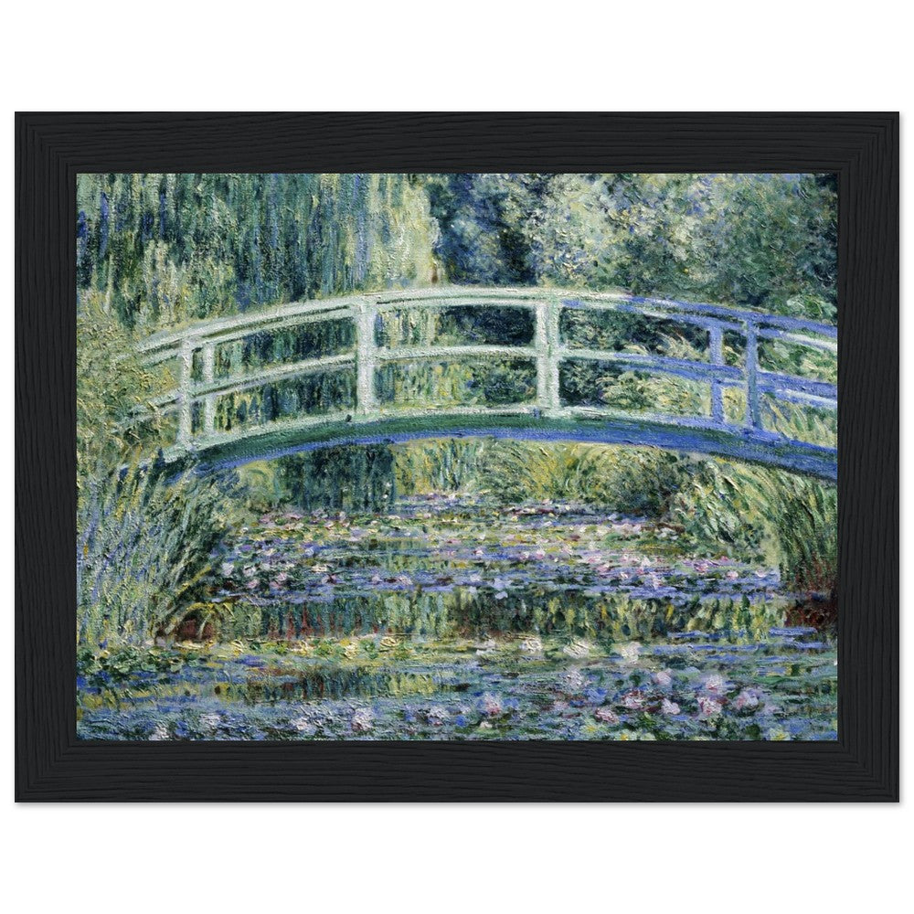 Claude Monet's "Water Lilies and Japanese Bridge" Wooden Framed Poster - Lyrea