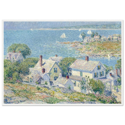 New England Headlands by Childe Hassam | Wooden Framed Poster - Lyrea