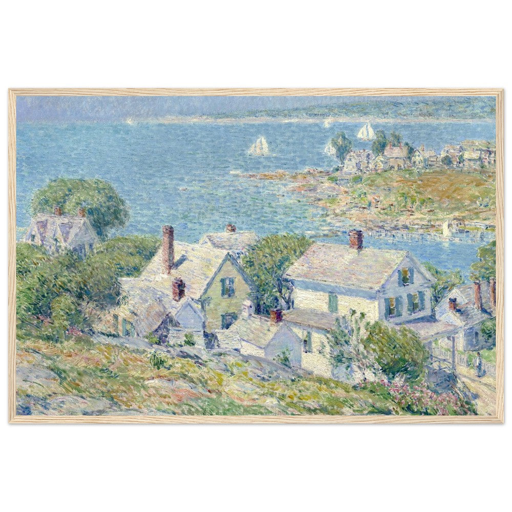 New England Headlands by Childe Hassam | Wooden Framed Poster - Lyrea