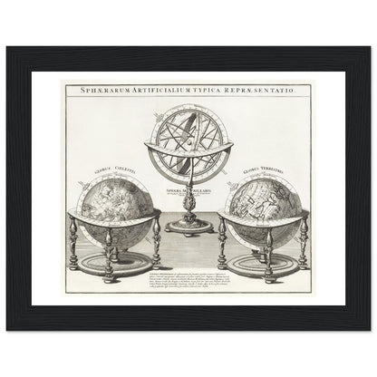 Sphaerarum artificialium typica repraesentatio - Wooden Framed Poster - Lyrea