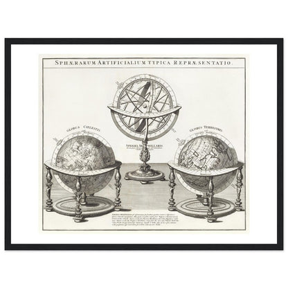 Sphaerarum artificialium typica repraesentatio - Wooden Framed Poster - Lyrea