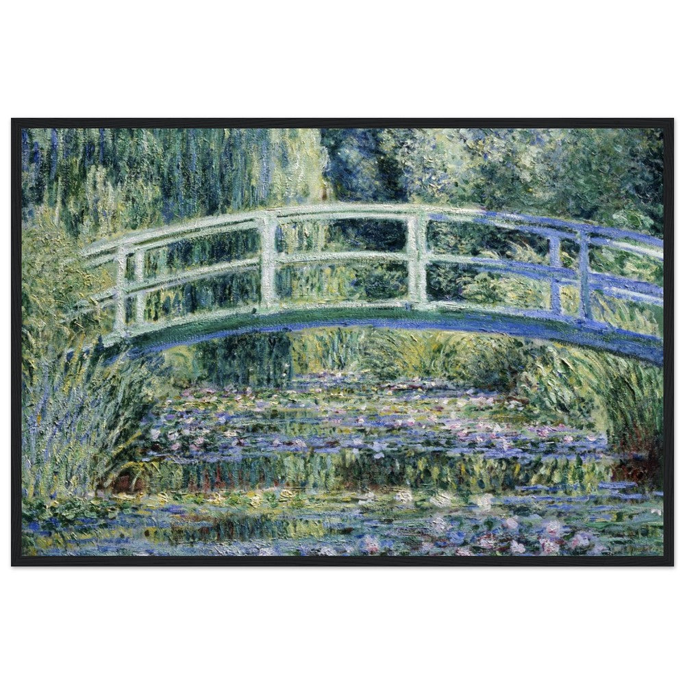 Claude Monet's "Water Lilies and Japanese Bridge" Wooden Framed Poster - Lyrea