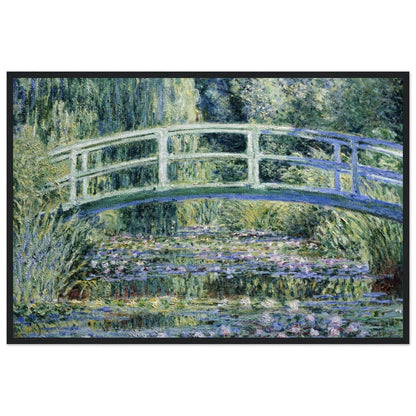 Claude Monet's "Water Lilies and Japanese Bridge" Wooden Framed Poster - Lyrea