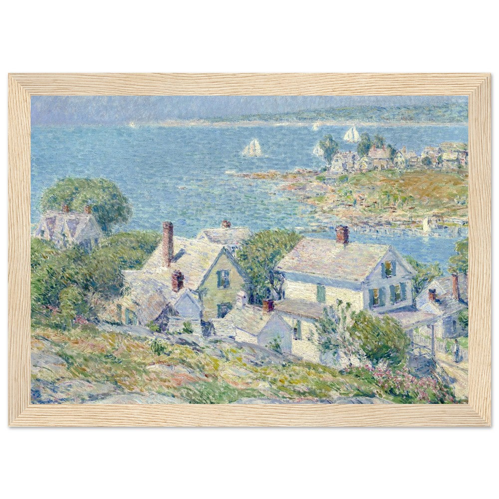 New England Headlands by Childe Hassam | Wooden Framed Poster - Lyrea