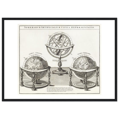 Sphaerarum artificialium typica repraesentatio - Wooden Framed Poster - Lyrea