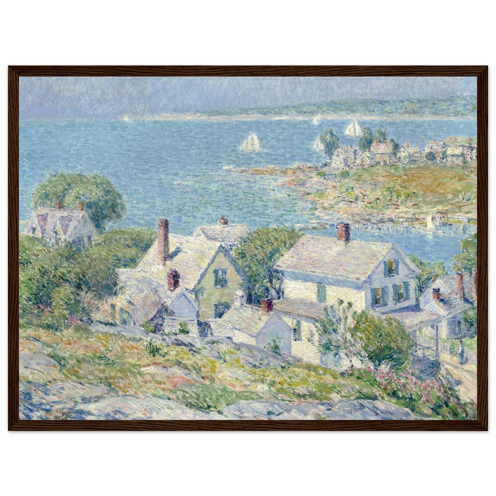 New England Headlands by Childe Hassam | Wooden Framed Poster - Lyrea