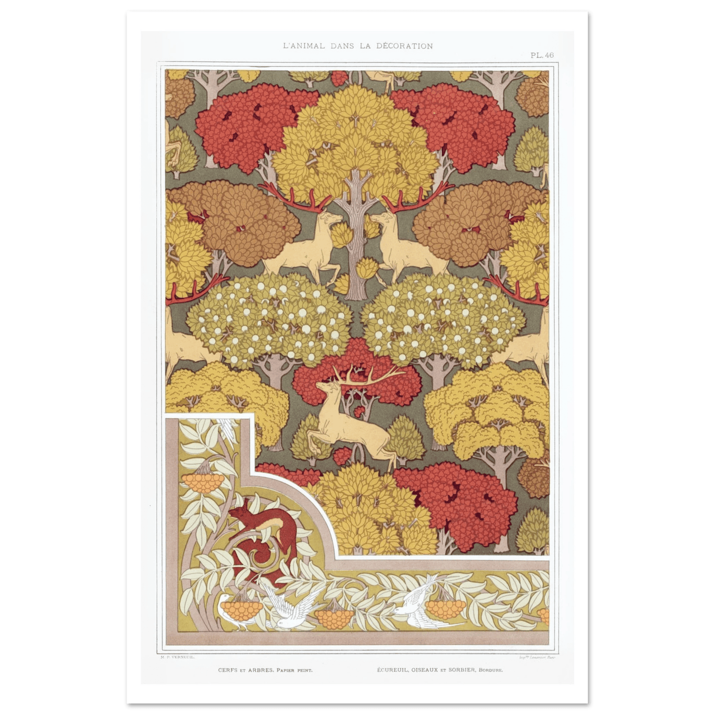 Aluminum Print | Cerfs et arbres - Lyrea