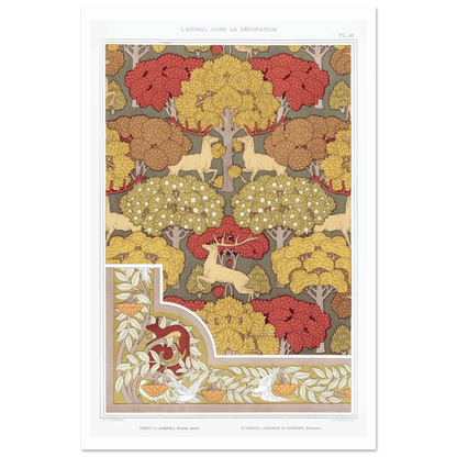 Aluminum Print | Cerfs et arbres - Lyrea