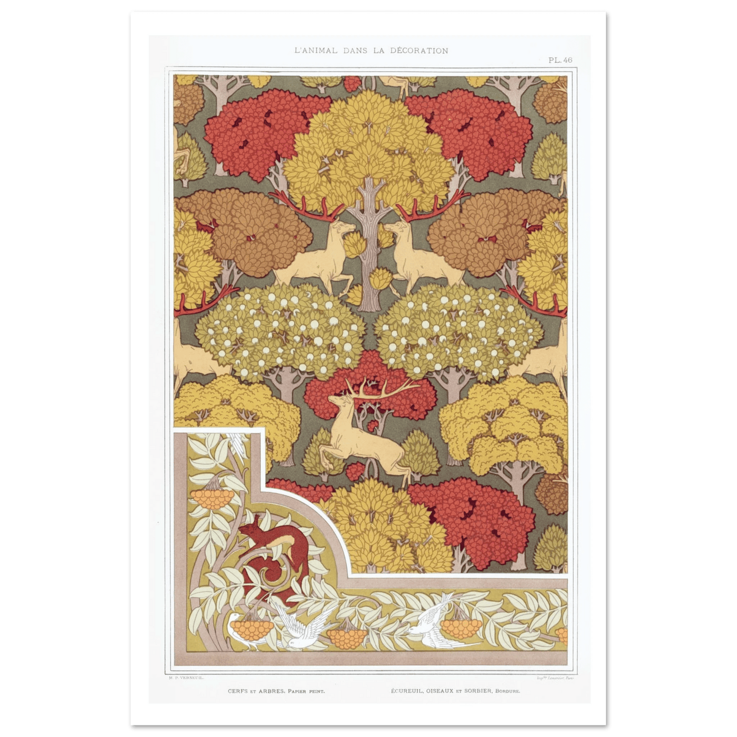 Aluminum Print | Cerfs et arbres - Lyrea