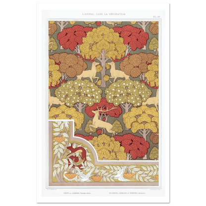 Aluminum Print | Cerfs et arbres - Lyrea
