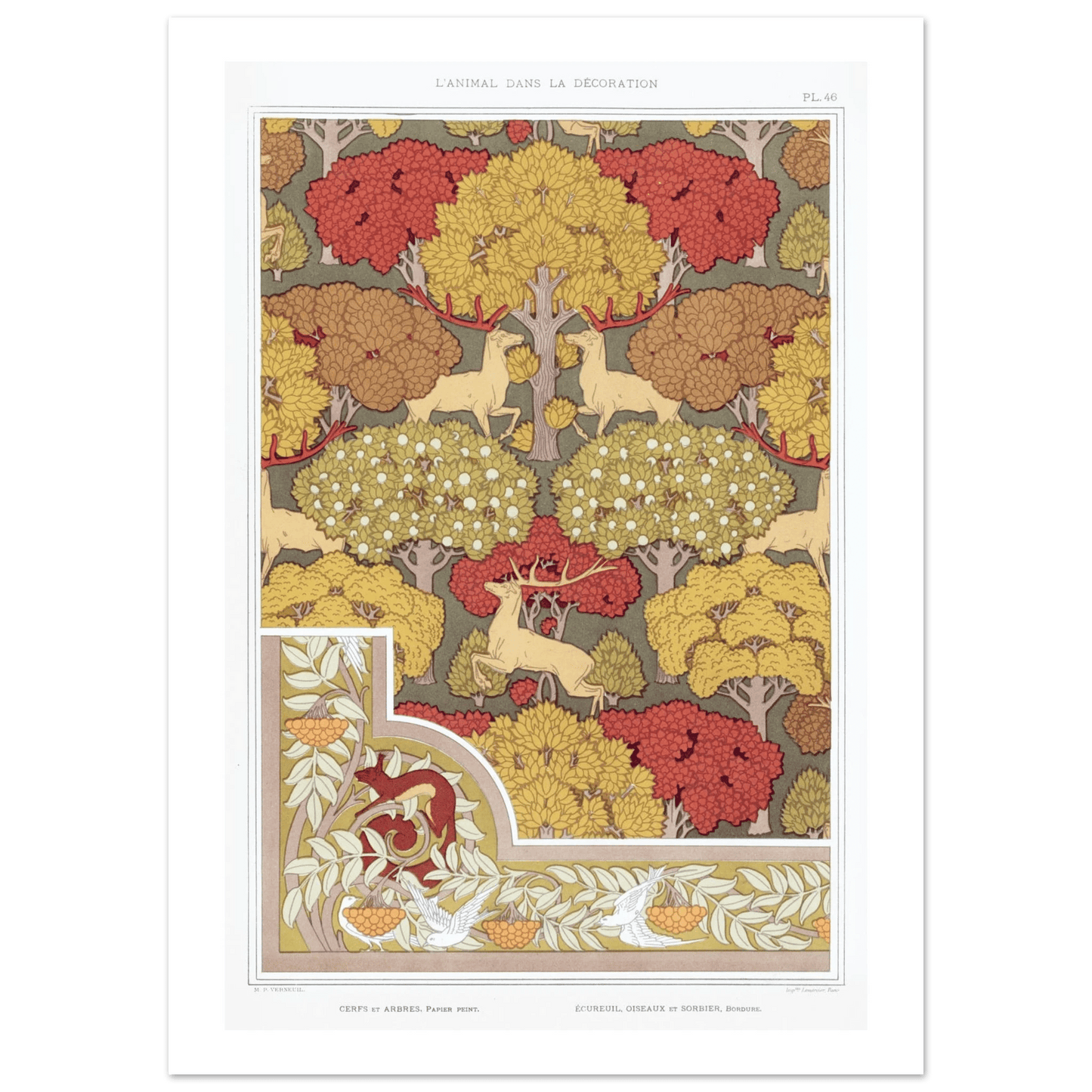 Aluminum Print | Cerfs et arbres - Lyrea