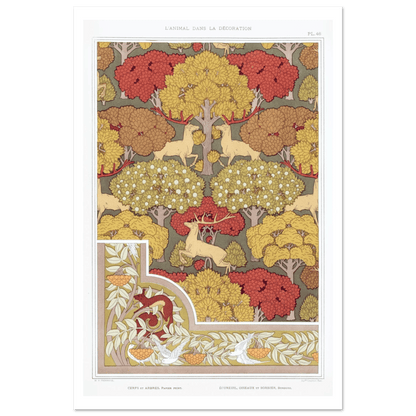 Aluminum Print | Cerfs et arbres - Lyrea